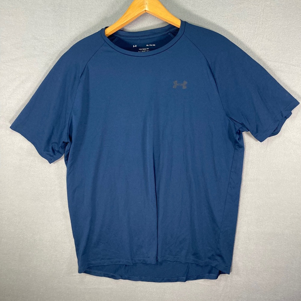 Under Armour Tech T Shirt Mens‎ XL Blue Athletic Performance Workout Tee